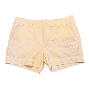 Lilly Pulitzer Seersucker Shorts in Yellow and White Striped sz 2